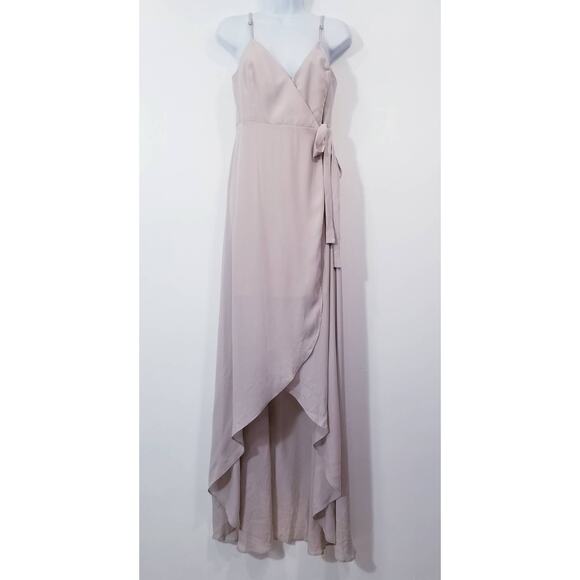 Show me your Mumu Mariah Wrap Dress High Low Maxi Bridesmaid Party Vacation - Picture 8 of 14